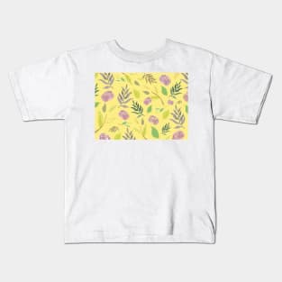 festive watercolor flowers 7 Kids T-Shirt